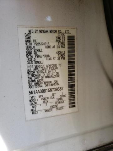 Photo 10 from auction – 2005 NISSAN ARMADA with VIN 5N1AA08B15N739567