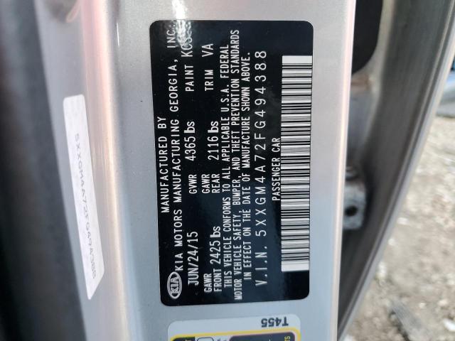 Photo 10 from auction – 2015 KIA OPTIMA LX with VIN 5XXGM4A72FG494388