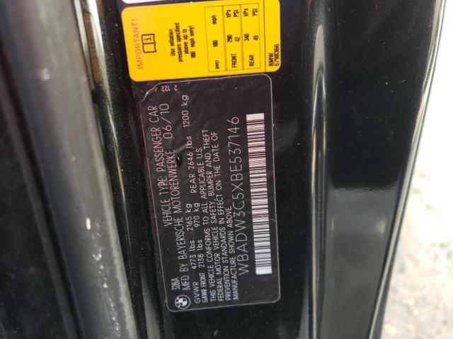 Photo 10 from auction – 2011 BMW 328 I with VIN WBADW3C5XBE537146