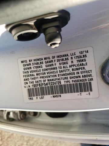 Photo 10 from auction – 2015 HONDA CIVIC LX with VIN 19XFB2F54FE224729