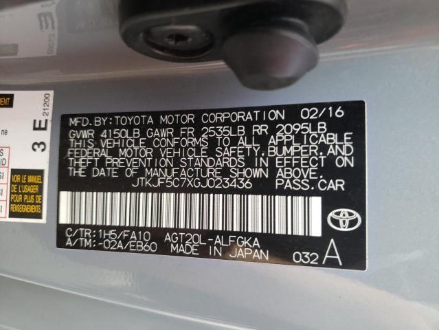Photo 10 from auction – 2016 TOYOTA SCION TC with VIN JTKJF5C7XGJ023436