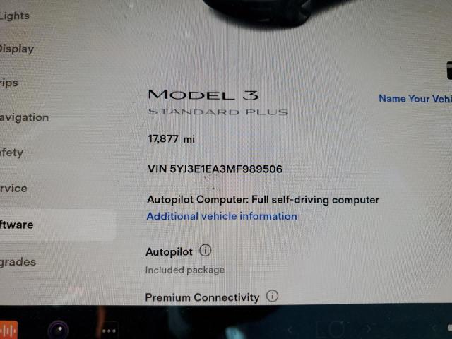 Photo 8 from auction – 2021 TESLA MODEL 3 with VIN 5YJ3E1EA3MF989506