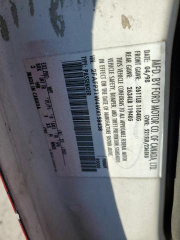 Photo 10 from auction – 1998 FORD CROWN VICT with VIN 2FAFP71W4WX158438