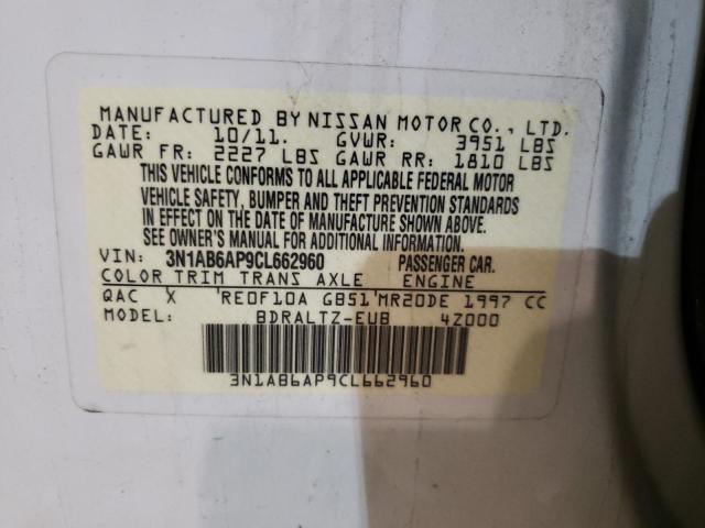Photo 10 from auction – 2012 NISSAN SENTRA 2.0 with VIN 3N1AB6AP9CL662960