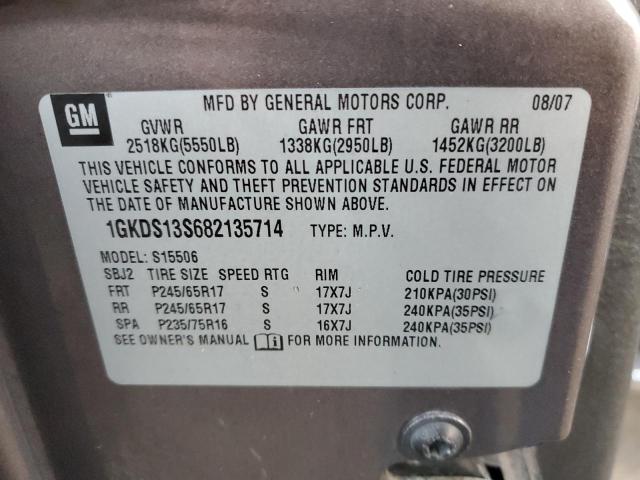 Photo 10 from auction – 2008 GMC ENVOY with VIN 1GKDS13S682135714