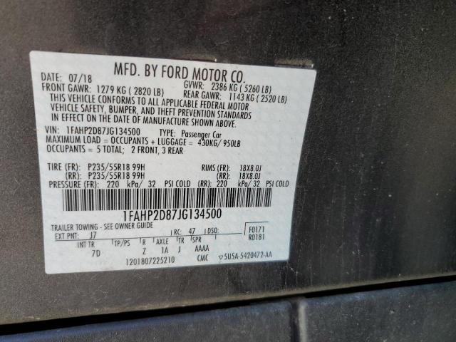 Photo 10 from auction – 2018 FORD TAURUS SE with VIN 1FAHP2D87JG134500