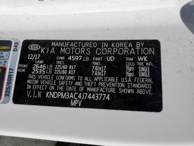 Photo 10 from auction – 2018 KIA SPORTAGE L with VIN KNDPM3AC4J7443774