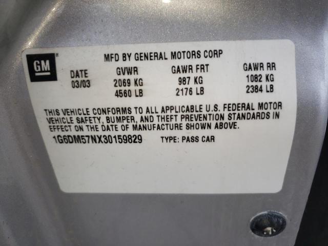 Photo 10 from auction – 2003 CADILLAC CTS with VIN 1G6DM57NX30159829