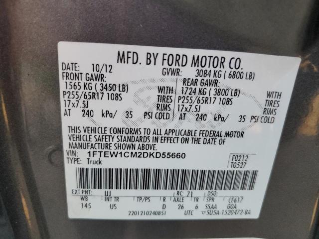 Photo 10 from auction – 2013 FORD F150 SUPER with VIN 1FTEW1CM2DKD55660