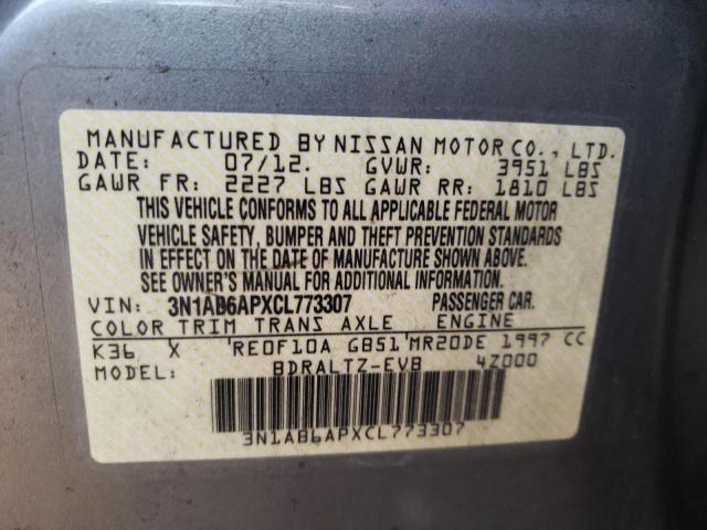 Photo 10 from auction – 2012 NISSAN SENTRA 2.0 with VIN 3N1AB6APXCL773307