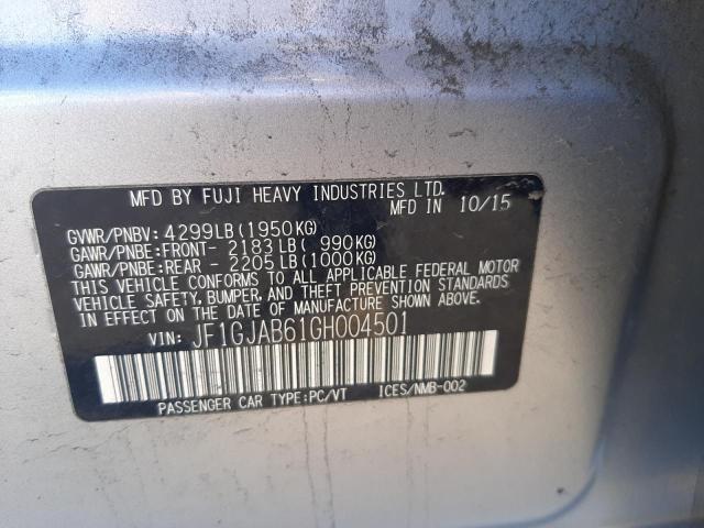 Photo 10 from auction – 2016 SUBARU IMPREZA PR with VIN JF1GJAB61GH004501