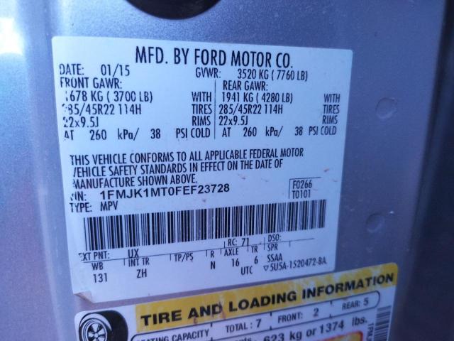 Photo 10 from auction – 2015 FORD EXPEDITION with VIN 1FMJK1MT0FEF23728