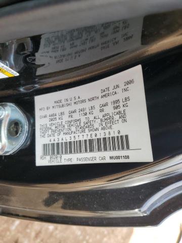 Photo 10 from auction – 2007 MITSUBISHI ECLIPSE SP with VIN 4A3AL35T77E013810