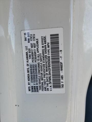 Photo 10 from auction – 2015 HONDA ODYSSEY EX with VIN 5FNRL5H43FB093030