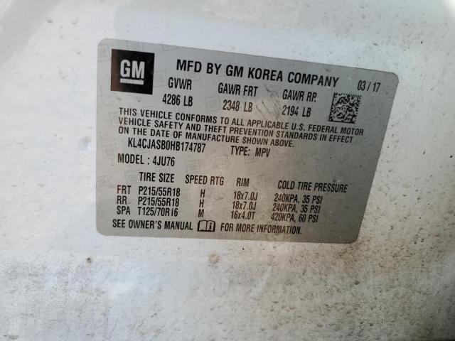 Photo 10 from auction – 2017 BUICK ENCORE PRE with VIN KL4CJASB0HB174787