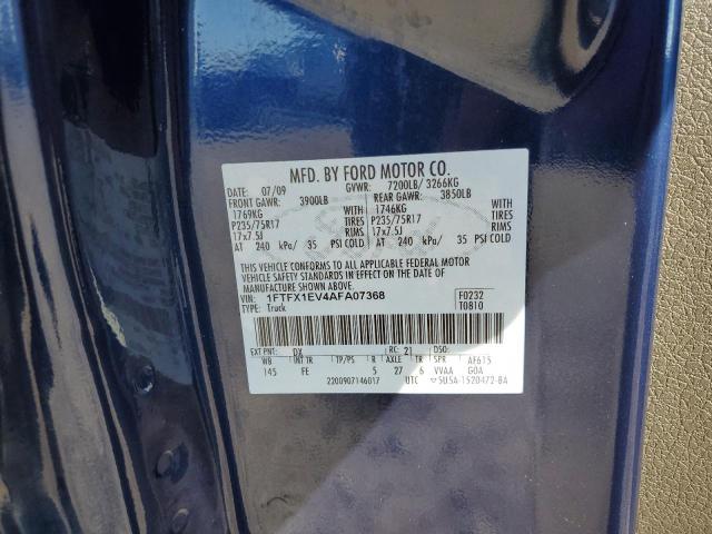 Photo 10 from auction – 2010 FORD F150 SUPER with VIN 1FTFX1EV4AFA07368