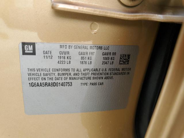 Photo 10 from auction – 2013 CADILLAC ATS with VIN 1G6AA5RA8D0140753