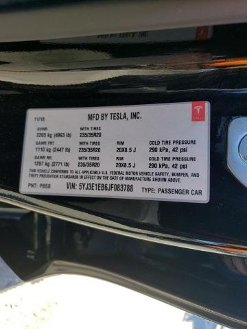 Photo 10 from auction – 2018 TESLA MODEL 3 with VIN 5YJ3E1EB6JF083788