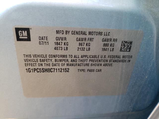 Photo 10 from auction – 2012 CHEVROLET CRUZE LS with VIN 1G1PC5SH8C7112152