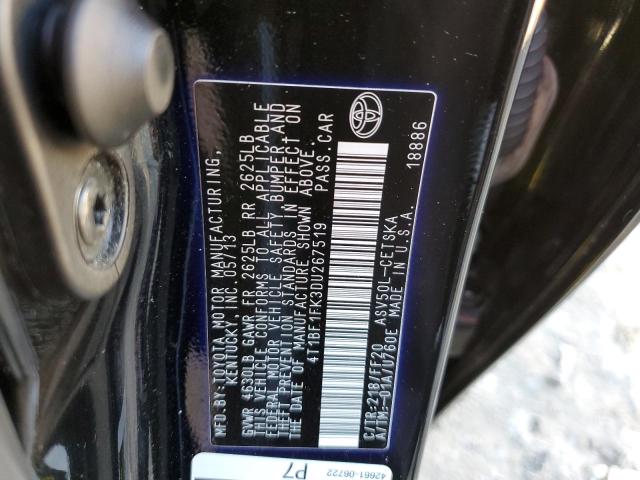 Photo 10 from auction – 2013 TOYOTA CAMRY L with VIN 4T1BF1FK3DU267519