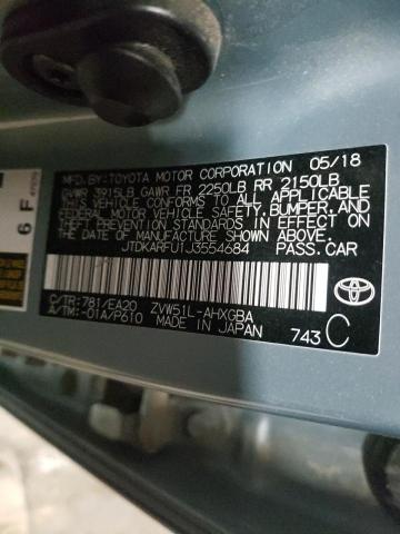 Photo 10 from auction – 2018 TOYOTA PRIUS with VIN JTDKARFU1J3554684