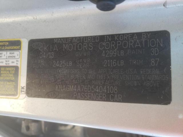 Photo 10 from auction – 2013 KIA OPTIMA LX with VIN KNAGM4A76D5404108