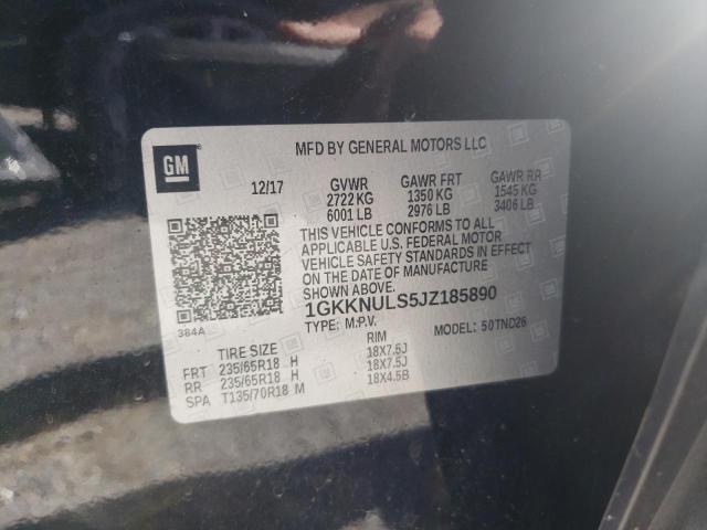 Photo 10 from auction – 2018 GMC ACADIA SLT with VIN 1GKKNULS5JZ185890