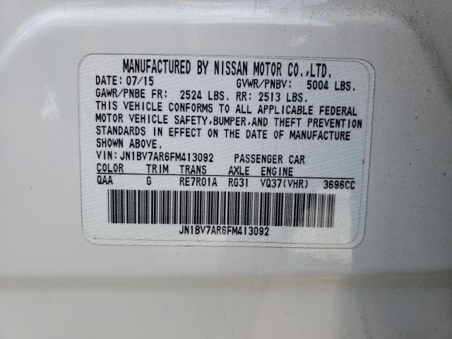 Photo 10 from auction – 2015 INFINITI Q50 BASE with VIN JN1BV7AR6FM413092