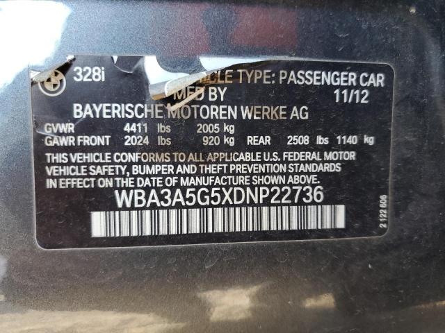 Photo 10 from auction – 2013 BMW 328 I with VIN WBA3A5G5XDNP22736