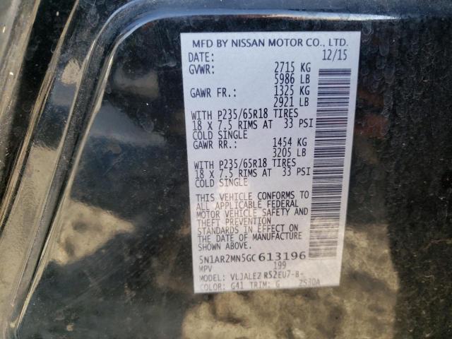 Photo 10 from auction – 2016 NISSAN PATHFINDER with VIN 5N1AR2MN5GC613196
