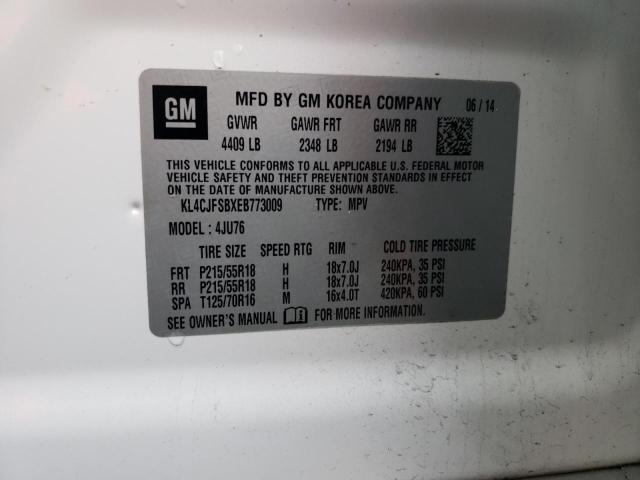 Photo 10 from auction – 2014 BUICK ENCORE with VIN KL4CJFSBXEB773009