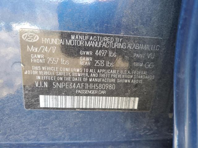 Photo 10 from auction – 2017 HYUNDAI SONATA SPO with VIN 5NPE34AF1HH580980