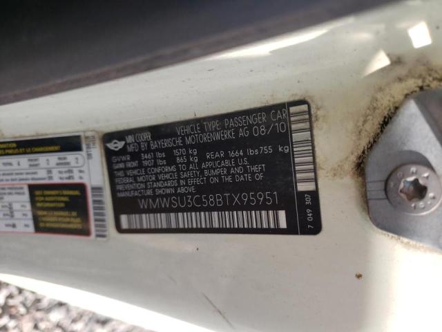 Photo 10 from auction – 2011 MINI COOPER with VIN WMWSU3C58BTX95951