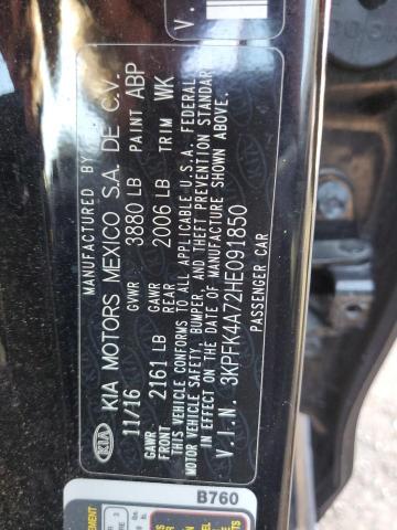 Photo 10 from auction – 2017 KIA FORTE LX with VIN 3KPFK4A72HE091850