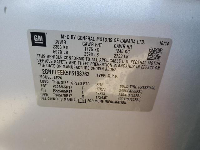 Foto 10 de la subasta – 2015 CHEVROLET EQUINOX LS con VIN 2GNFLEEK5F6193763