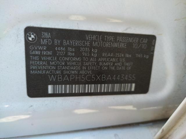 Photo 10 from auction – 2011 BMW 328 I SULE with VIN WBAPH5C5XBA443455