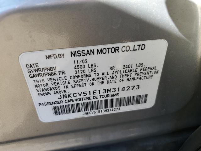 Photo 10 from auction – 2003 INFINITI G35 with VIN JNKCV51E13M314273