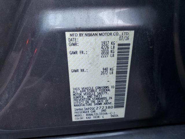 Photo 10 from auction – 2016 NISSAN ALTIMA 2.5 with VIN 1N4AL3AP2GC272380