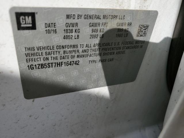 Photo 10 from auction – 2017 CHEVROLET MALIBU LS with VIN 1G1ZB5ST7HF164742