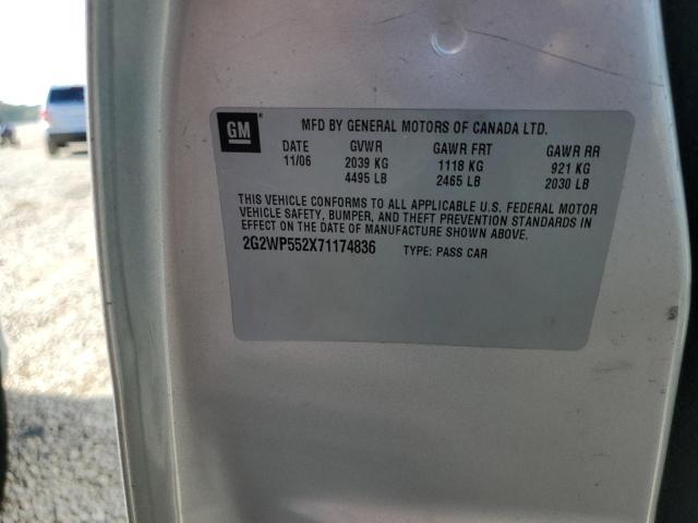 Photo 10 from auction – 2007 PONTIAC GRAND PRIX with VIN 2G2WP552X71174836