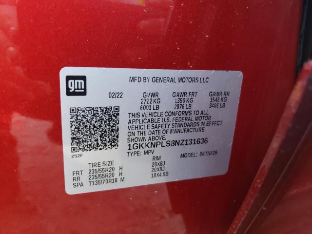 Photo 10 from auction – 2022 GMC ACADIA DEN with VIN 1GKKNPLS8NZ131636