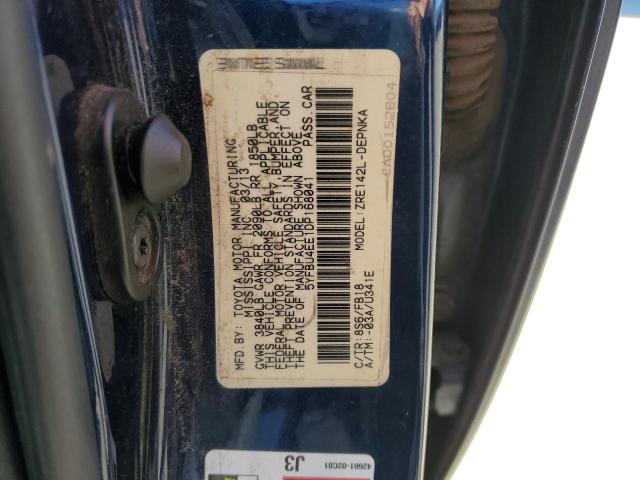 Photo 10 from auction – 2013 TOYOTA COROLLA BA with VIN 5YFBU4EE1DP168041
