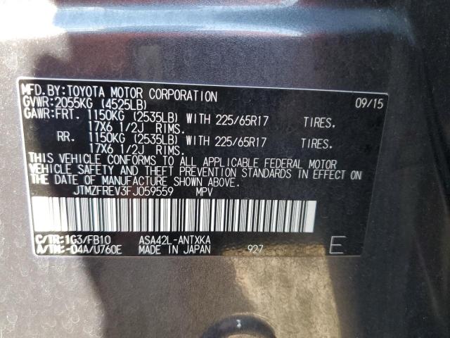 Photo 10 from auction – 2015 TOYOTA RAV4 LE with VIN JTMZFREV3FJ059559