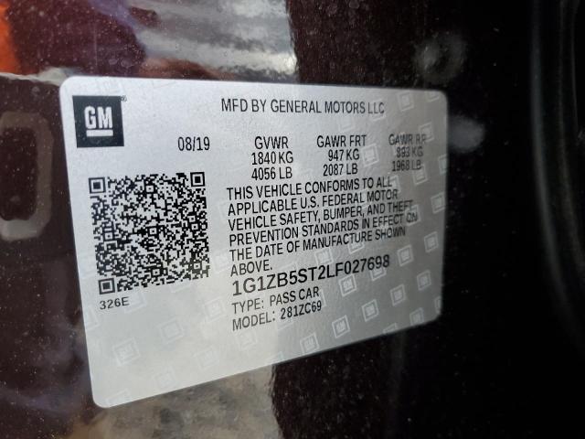 Photo 10 from auction – 2020 CHEVROLET MALIBU LS with VIN 1G1ZB5ST2LF027698