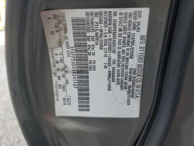 Photo 10 from auction – 2001 FORD TAURUS SE with VIN 1FAFP53241A241187