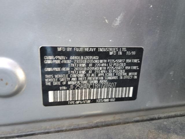 Photo 10 from auction – 2011 SUBARU FORESTER 2 with VIN JF2SHADC1BH721607