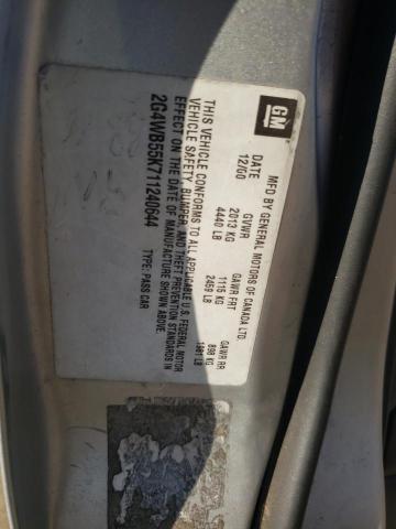 Photo 10 from auction – 2001 BUICK REGAL LS with VIN 2G4WB55K711240644