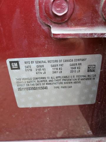 Photo 10 from auction – 2016 CHEVROLET IMPALA LT with VIN 2G1115S35G9165640