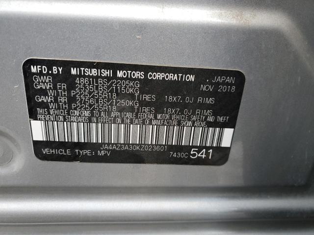 Photo 10 from auction – 2019 MITSUBISHI OUTLANDER with VIN JA4AZ3A30KZ023601