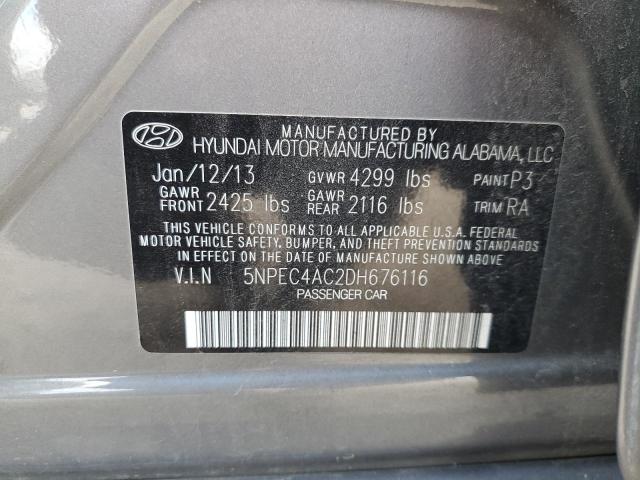 Photo 10 from auction – 2013 HYUNDAI SONATA SE with VIN 5NPEC4AC2DH676116